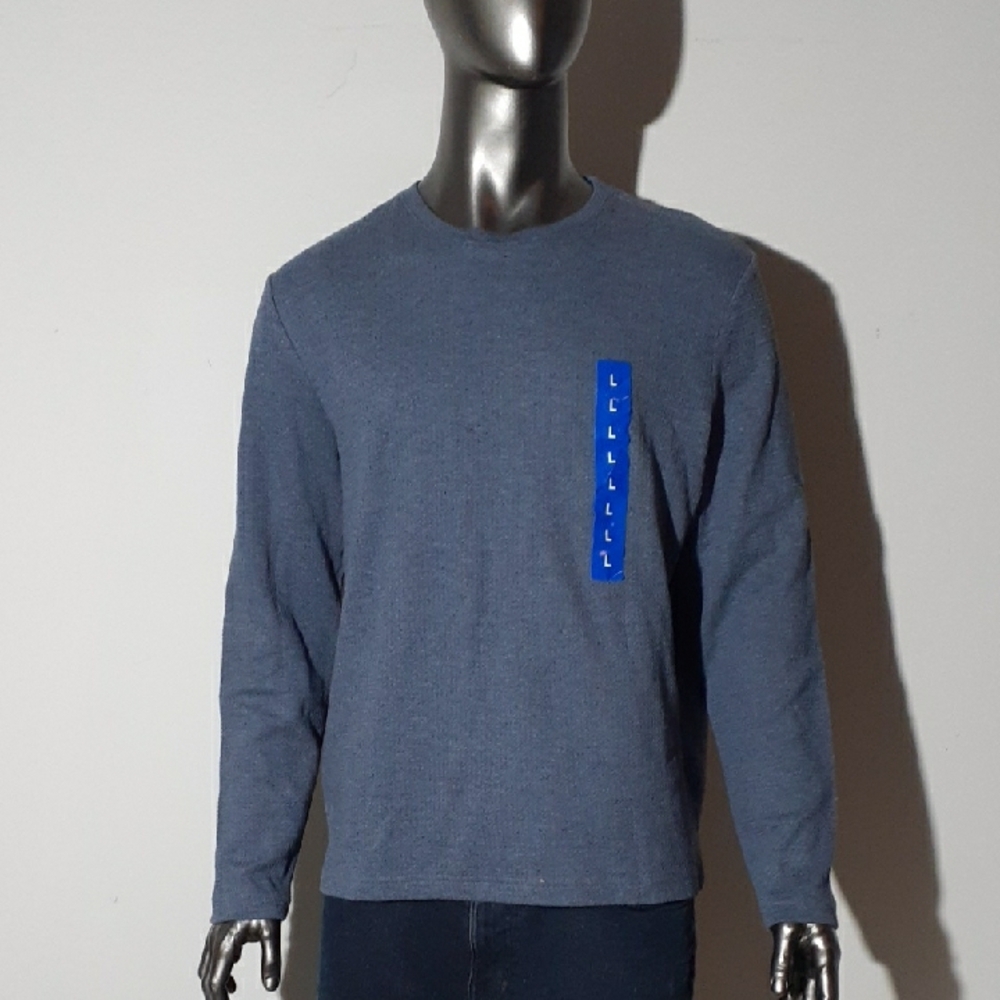 NWT English Laundry Blue Long Sleeve Thermal Tee - Large